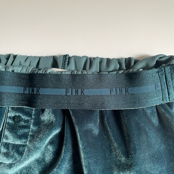 PINK VICTORIA’S SECRET, SLEEPWEAR Velvet Green Women's Shorts - Picture 9 of 10